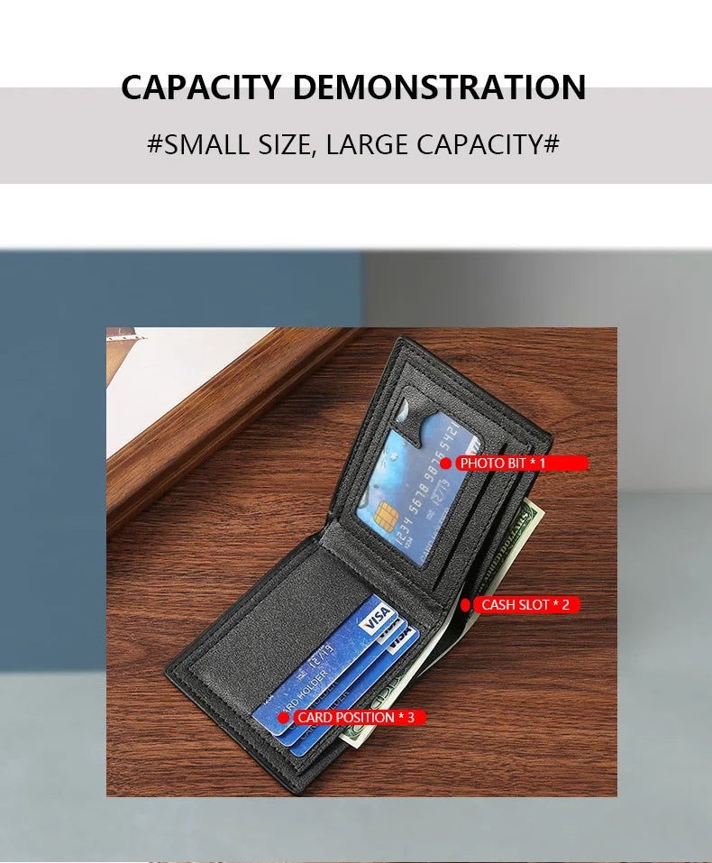 Carteira masculina em couro premium