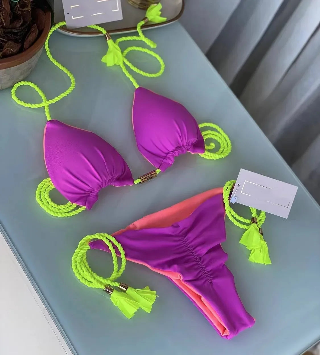 Conjunto de praia várias cores