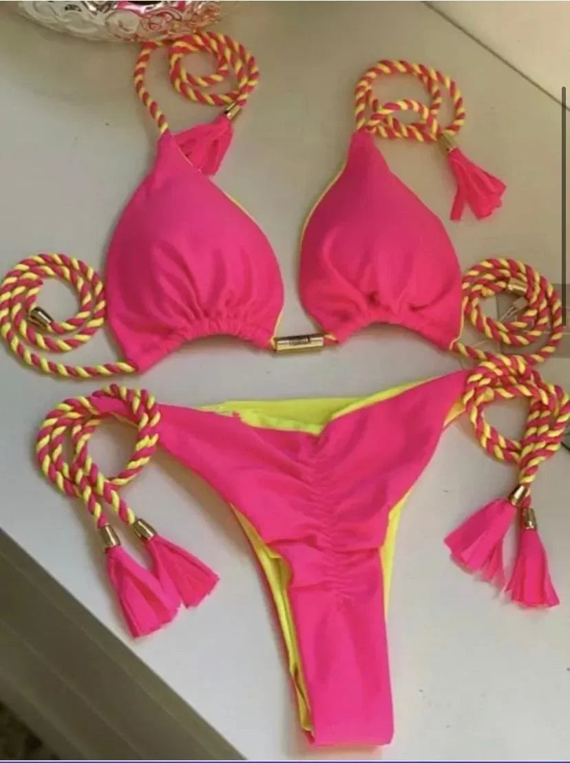 Conjunto de praia várias cores