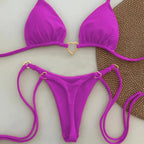 Biquini cores sólidas verão 2026