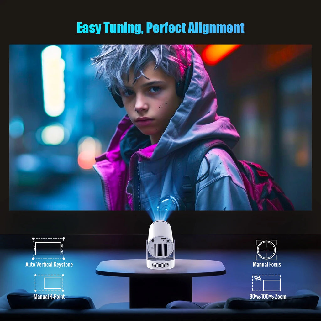 Mini Projetor HY300 Pro + 8K Wifi6 Android