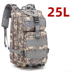 Mochila tática 25L/50L em Nylon resistente à água