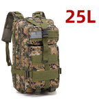 Mochila tática 25L/50L em Nylon resistente à água